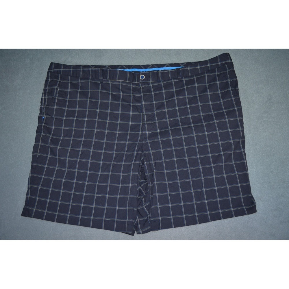 TOMMY BAHAMA Mens 52 big Navy Blue Window Pane Performance Golf Shorts